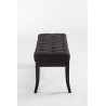 Taburete Recibidor Ramses En Tela & Madera Oscura Gris oscuro,100 cm