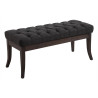 Taburete Recibidor Ramses En Tela & Madera Oscura Gris oscuro,100 cm