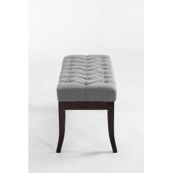 Taburete Recibidor Ramses En Tela & Madera Oscura Gris,100 cm