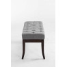 Taburete Recibidor Ramses En Tela & Madera Oscura Gris,100 cm