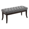 Taburete Recibidor Ramses En Tela & Madera Oscura Gris,100 cm