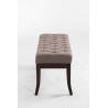 Taburete Recibidor Ramses En Tela & Madera Oscura Gris topo,100 cm