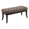 Taburete Recibidor Ramses En Tela & Madera Oscura Gris topo,100 cm