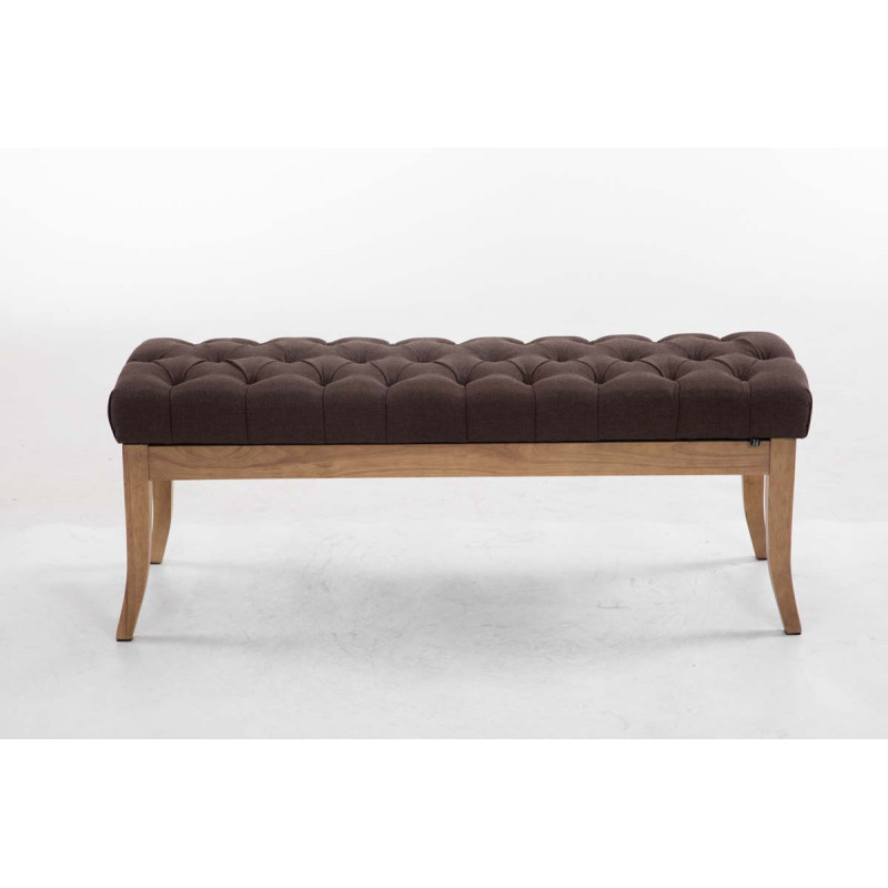 Banco Recibidor Ramses En Tela & Madera Clara Marrón,120 cm