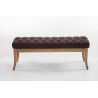 Banco Recibidor Ramses En Tela & Madera Clara Marrón,120 cm