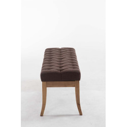Banco Recibidor Ramses En Tela & Madera Clara Marrón,120 cm