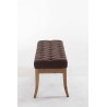 Banco Recibidor Ramses En Tela & Madera Clara Marrón,120 cm