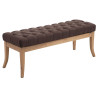 Banco Recibidor Ramses En Tela & Madera Clara Marrón,120 cm