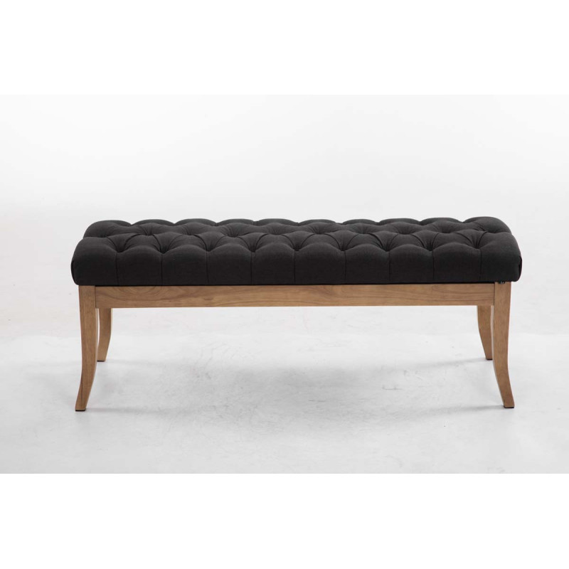 Banco Recibidor Ramses En Tela & Madera Clara Gris oscuro,120 cm