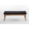 Banco Recibidor Ramses En Tela & Madera Clara Gris oscuro,120 cm