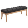 Banco Recibidor Ramses En Tela & Madera Clara Gris oscuro,120 cm