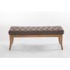 Banco Recibidor Ramses En Tela & Madera Clara Gris topo,120 cm