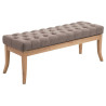 Banco Recibidor Ramses En Tela & Madera Clara Gris topo,120 cm