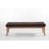 Banco Recibidor Ramses En Tela & Madera Clara Marrón,150 cm