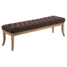 Banco Recibidor Ramses En Tela & Madera Clara Marrón,150 cm