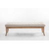 Banco Recibidor Ramses En Tela & Madera Clara Crema,150 cm