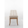 Banco Recibidor Ramses En Tela & Madera Clara Crema,150 cm