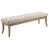 Banco Recibidor Ramses En Tela & Madera Clara Crema,150 cm