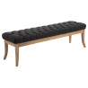 Banco Recibidor Ramses En Tela & Madera Clara Gris oscuro,150 cm