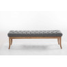 Banco Recibidor Ramses En Tela & Madera Clara Gris,150 cm
