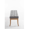 Banco Recibidor Ramses En Tela & Madera Clara Gris,150 cm