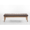 Banco Recibidor Ramses En Tela & Madera Clara Gris topo,150 cm