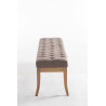 Banco Recibidor Ramses En Tela & Madera Clara Gris topo,150 cm