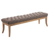 Banco Recibidor Ramses En Tela & Madera Clara Gris topo,150 cm
