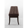 Taburete Recibidor Ramses En Tela & Madera Oscura Marrón,150 cm