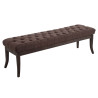 Taburete Recibidor Ramses En Tela & Madera Oscura Marrón,150 cm