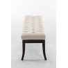 Taburete Recibidor Ramses En Tela & Madera Oscura Crema,150 cm