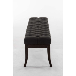 Taburete Recibidor Ramses En Tela & Madera Oscura Gris oscuro,150 cm