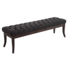 Taburete Recibidor Ramses En Tela & Madera Oscura Gris oscuro,150 cm