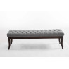 Taburete Recibidor Ramses En Tela & Madera Oscura Gris,150 cm