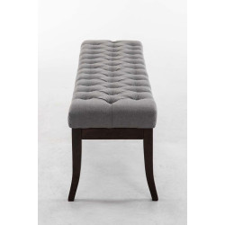 Taburete Recibidor Ramses En Tela & Madera Oscura Gris,150 cm