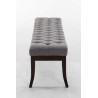 Taburete Recibidor Ramses En Tela & Madera Oscura Gris,150 cm