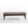 Taburete Recibidor Ramses En Tela & Madera Oscura Gris topo,150 cm