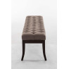 Taburete Recibidor Ramses En Tela & Madera Oscura Gris topo,150 cm