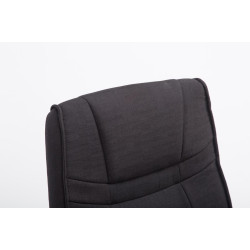 Silla Cantiléver XXL Attila Tapizada en Tela Negro