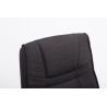 Silla Cantiléver XXL Attila Tapizada en Tela Negro