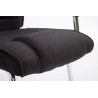 Silla Cantiléver XXL Attila Tapizada en Tela Negro