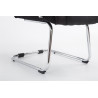 Silla Cantiléver XXL Attila Tapizada en Tela Negro