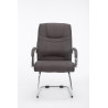 Silla Cantiléver XXL Attila Tapizada en Tela Gris oscuro