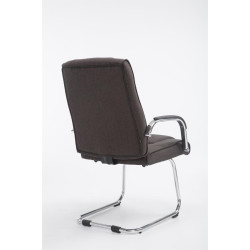 Silla Cantiléver XXL Attila Tapizada en Tela Gris oscuro