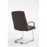 Silla Cantiléver XXL Attila Tapizada en Tela Gris oscuro