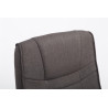 Silla Cantiléver XXL Attila Tapizada en Tela Gris oscuro
