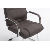 Silla Cantiléver XXL Attila Tapizada en Tela Gris oscuro