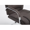 Silla Cantiléver XXL Attila Tapizada en Tela Gris oscuro