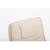 Silla Cantiléver XXL Attila Tapizada en Tela Crema
