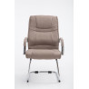 Silla Cantiléver XXL Attila Tapizada en Tela Gris topo